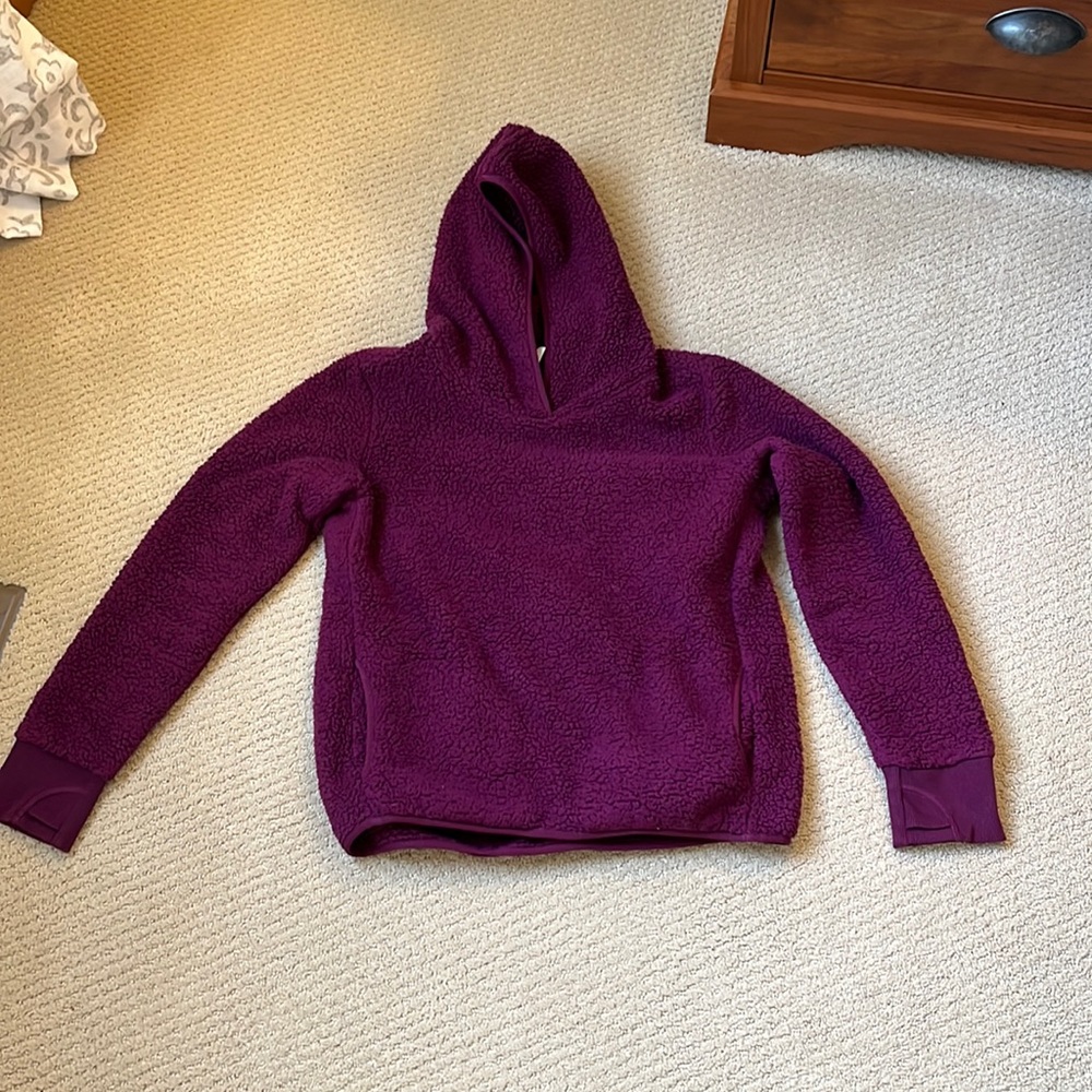 Girls Athleta Fleece Hoody. Magenta color. Size L/12
